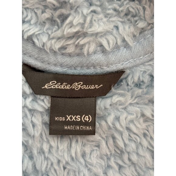 Eddie Bauer Girls Ice Blue Fleece Hooded Jacket Sx XXS (4) - Picture 3 of 7